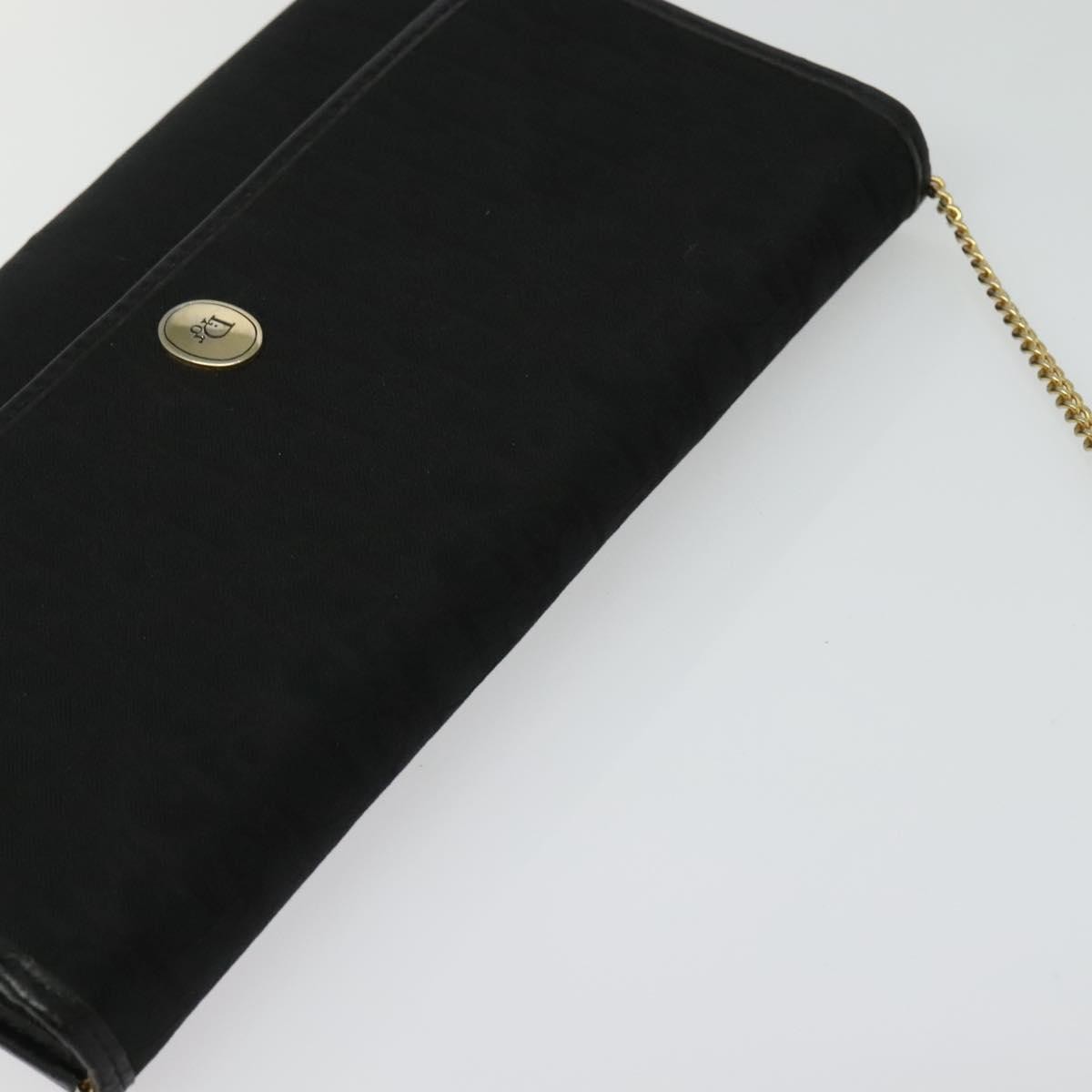 Christian Dior Vintage Trotter Crossbody Bag Canvas, BLACK, CANVAS, Shoulder bag
