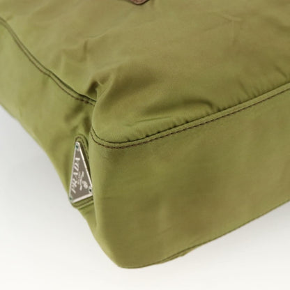 Prada Vintage Tote Tessuto, Khaki, Nylon, Tote Bag