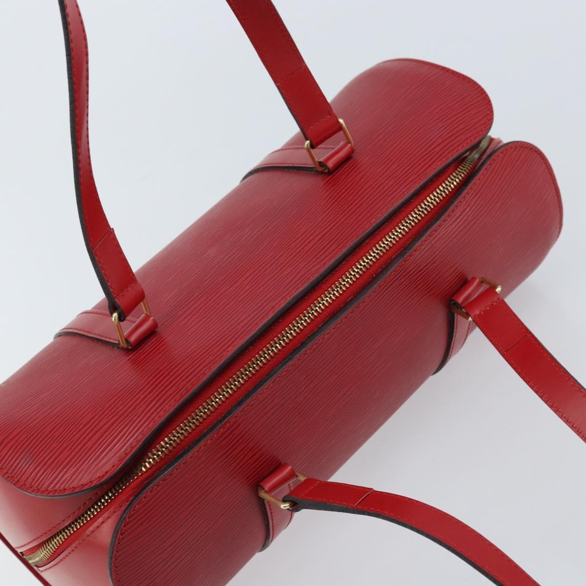 Louis Vuitton Soufflot Handbag Epi Leather, Red, Leather, Handbag