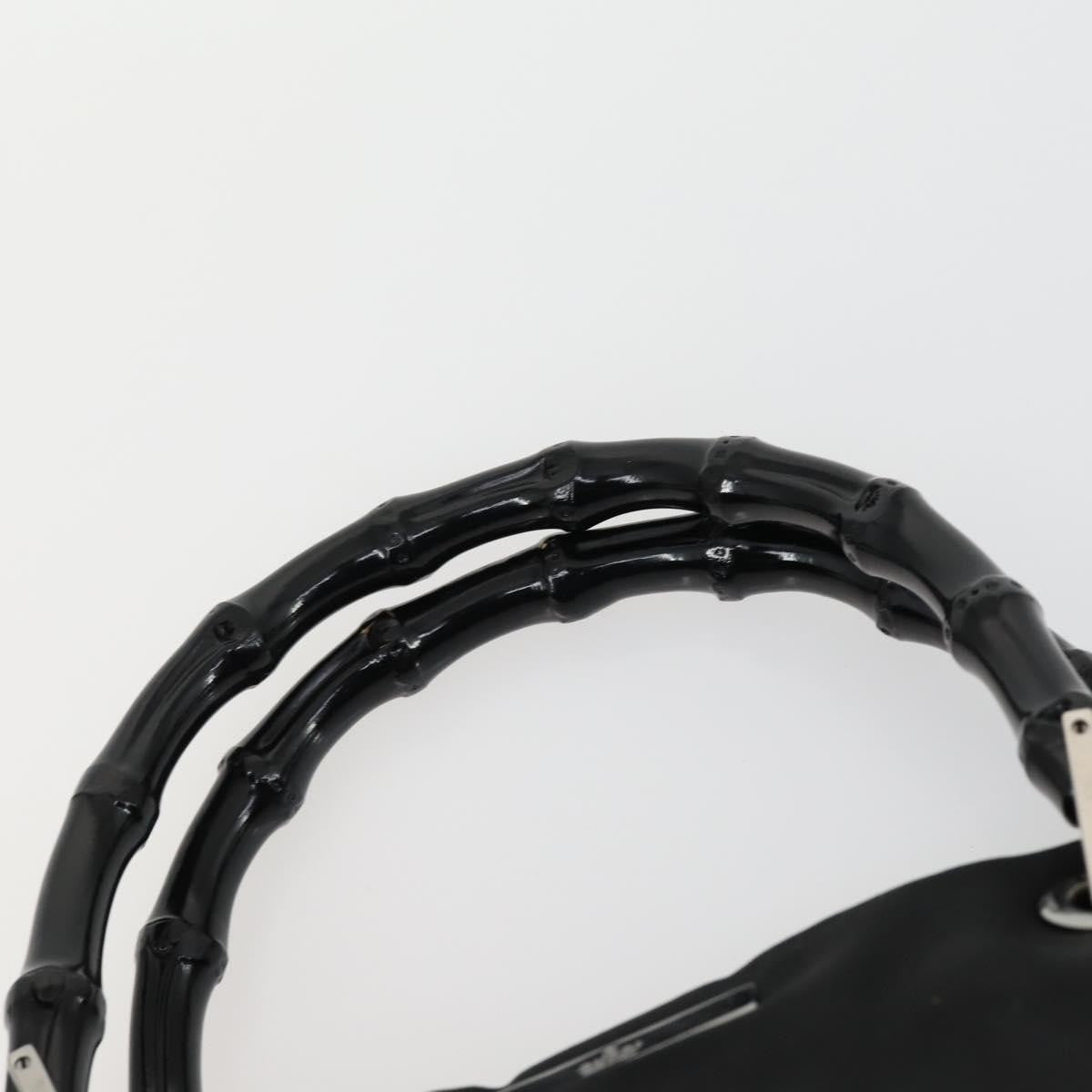 Gucci Bamboo Handle Tote nylon, BLACK, NYLON, Handbag