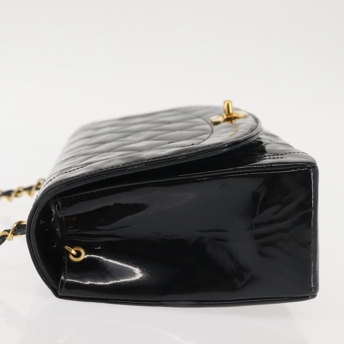 Chanel Vintage Diana Flap Bag Quilted Patent, BLACK, PATENT_LEATHER, Shoulder bag