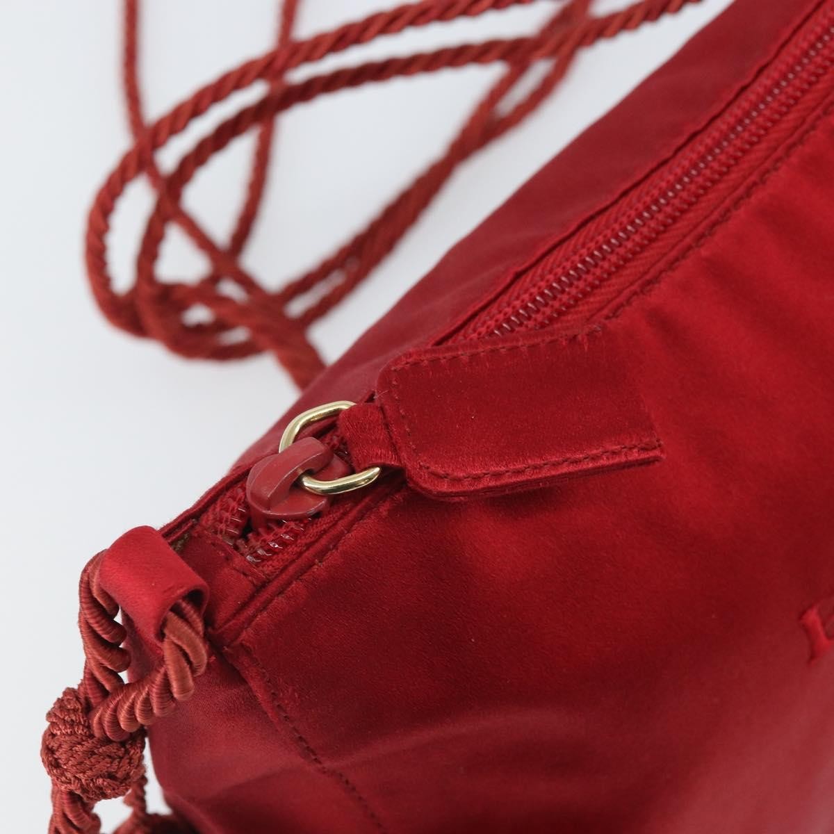 Prada Vintage Shoulder Bag Satin, RED, SILK, Shoulder bag