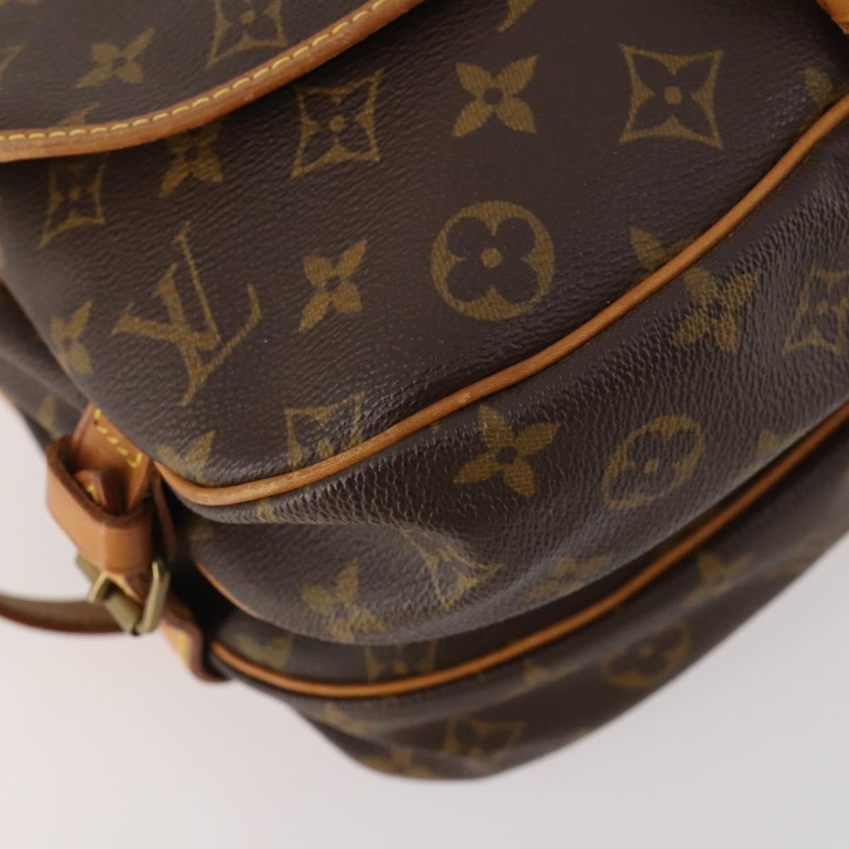 Louis Vuitton Saumur Handbag Monogram Canvas, Brown, Canvas, Shoulder Bag