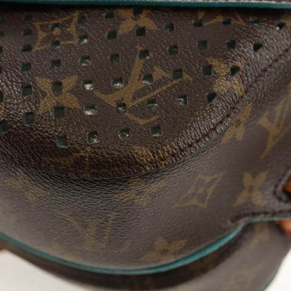 Louis Vuitton Flore Saumur Handbag Perforated Monogram Canvas, BROWN, CANVAS, Shoulder bag