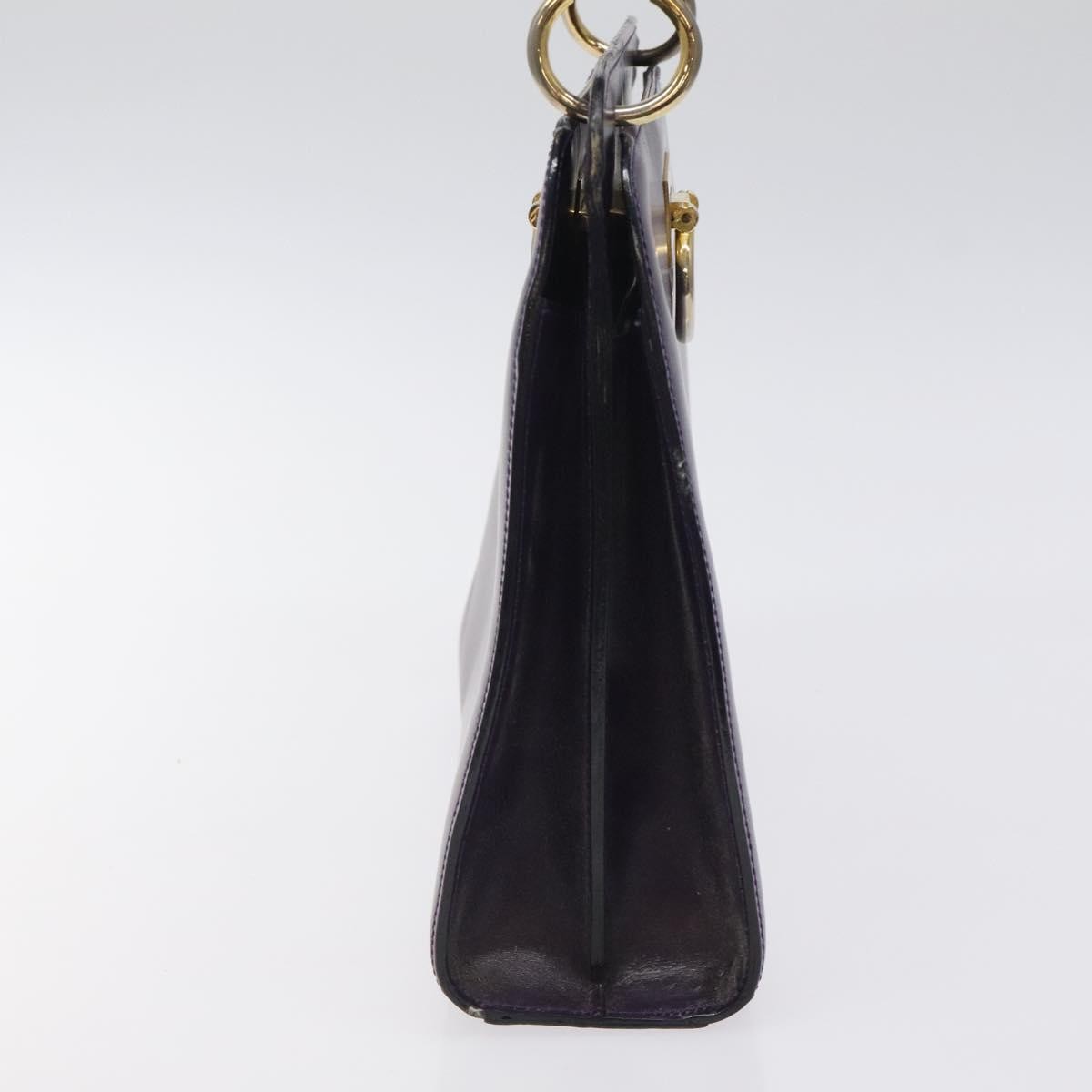 Celine Gancini Handbag Leather, PURPLE, LEATHER, Handbag