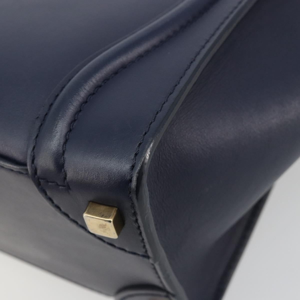 Celine Tricolor Luggage Bag Leather, Navy, Leather, Handbag