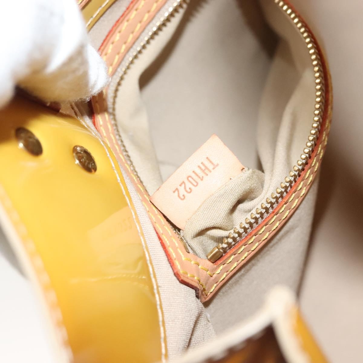 Louis Vuitton Reade Handbag Monogram Vernis, Yellow, Patent Leather, Handbag