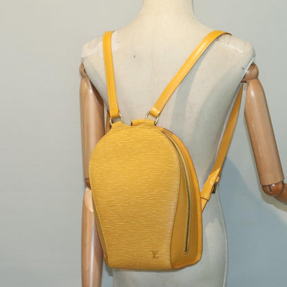 Louis Vuitton Mabillon Backpack Epi Leather, YELLOW, LEATHER, Backpack