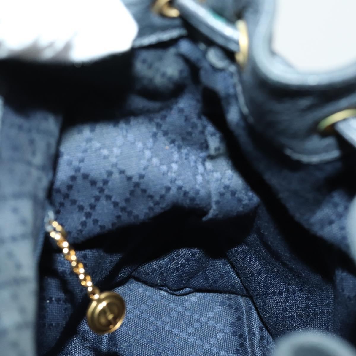 Gucci Vintage Bamboo Backpack Suede, NAVY, SUEDE, Backpack