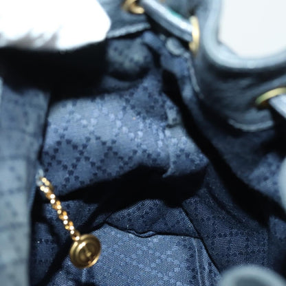 Gucci Vintage Bamboo Backpack Suede, NAVY, SUEDE, Backpack