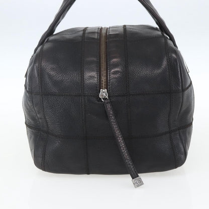 Chanel Chocolate Bar CC Bowler Bag Caviar skin, BLACK, LEATHER, Handbag