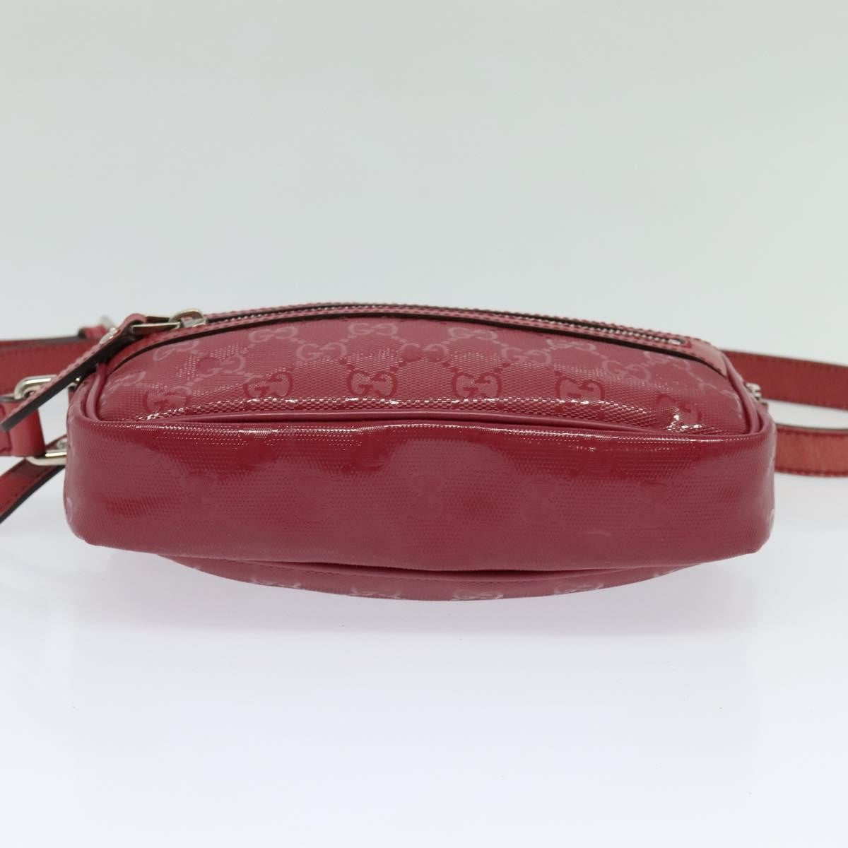 Gucci Zip Messenger Bag (Outlet) Canvas, RED, CANVAS, Shoulder bag