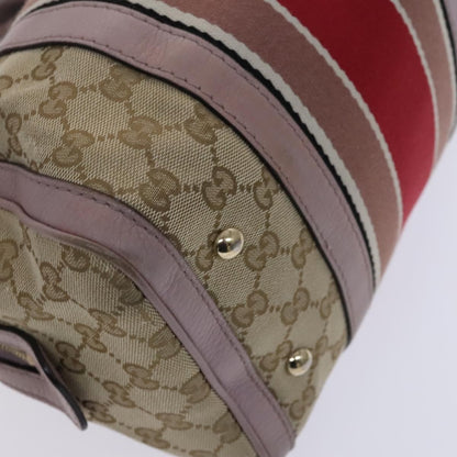Gucci Vintage Web Boston Bag GG Canvas, BEIGE, CANVAS, Travel bag