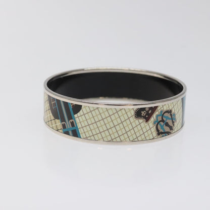 Hermes Vintage Bangle Bracelet Metal, BLUE, METAL, Bracelet