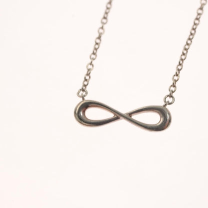 Tiffany & Co. Infinity Pendant Necklace Silver, SILVER, SILVER, Necklace