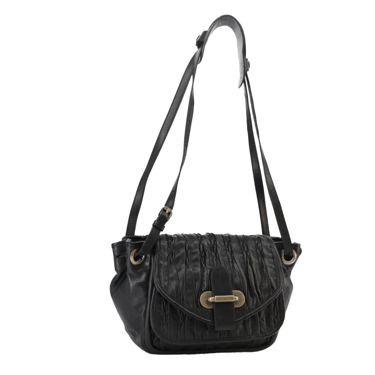 Bally Vintage Shoulder Bag Leather, BLACK, LEATHER, Shoulder bag