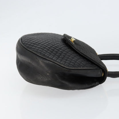 Bally Vintage Handbag Quilted Leather, BLACK, LEATHER, Handbag