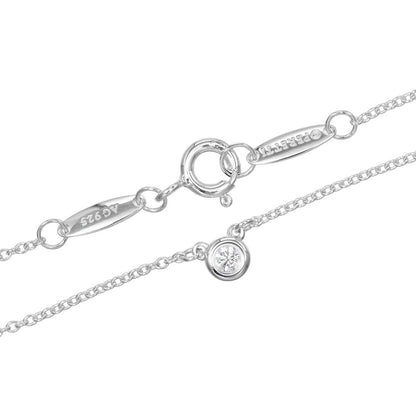 Tiffany & Co. Elsa Peretti Diamonds By The Yard Necklace Sterling silver with Diamond, SILVER, SILVER, Necklace