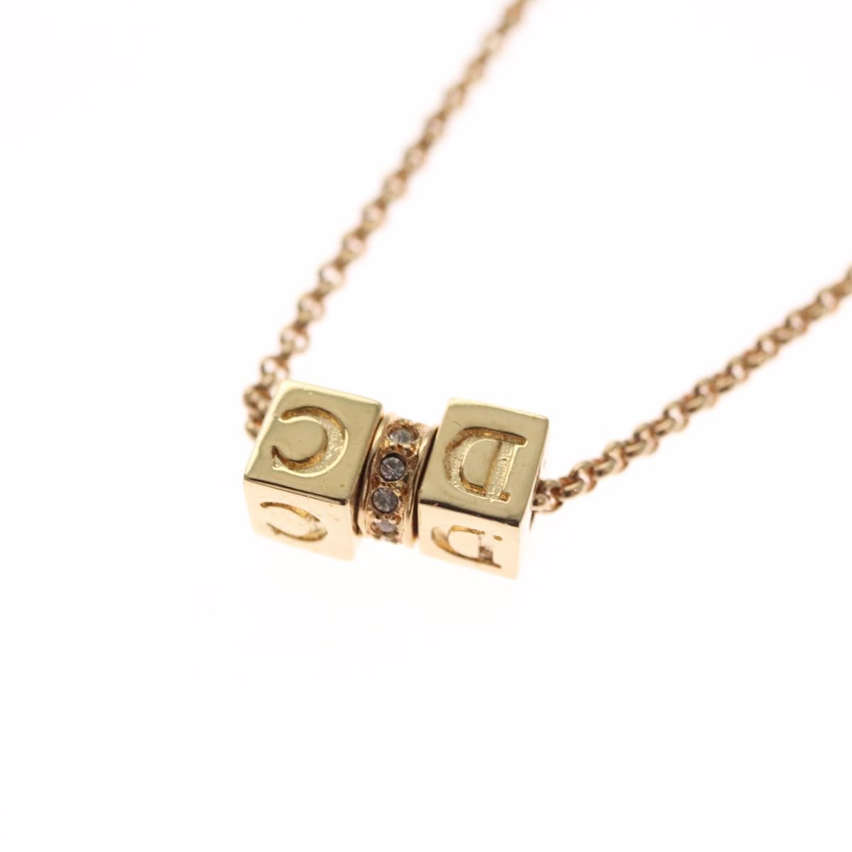 Christian Dior CD Pendant Necklace Metal, GOLD, METAL, Necklace