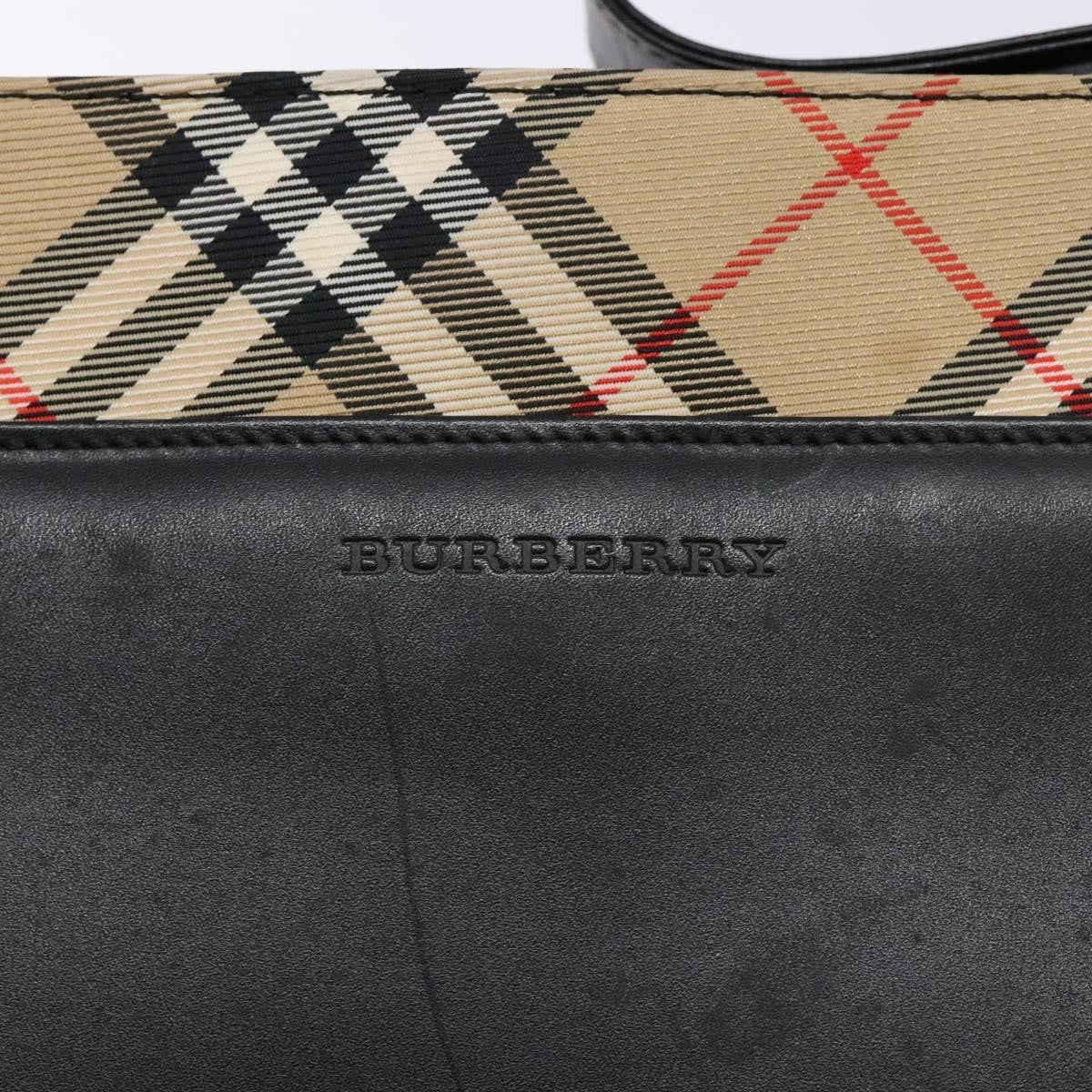 Burberry Nova Check Handbag Nova Check Canvas and leather, BLACK, LEATHER, Handbag