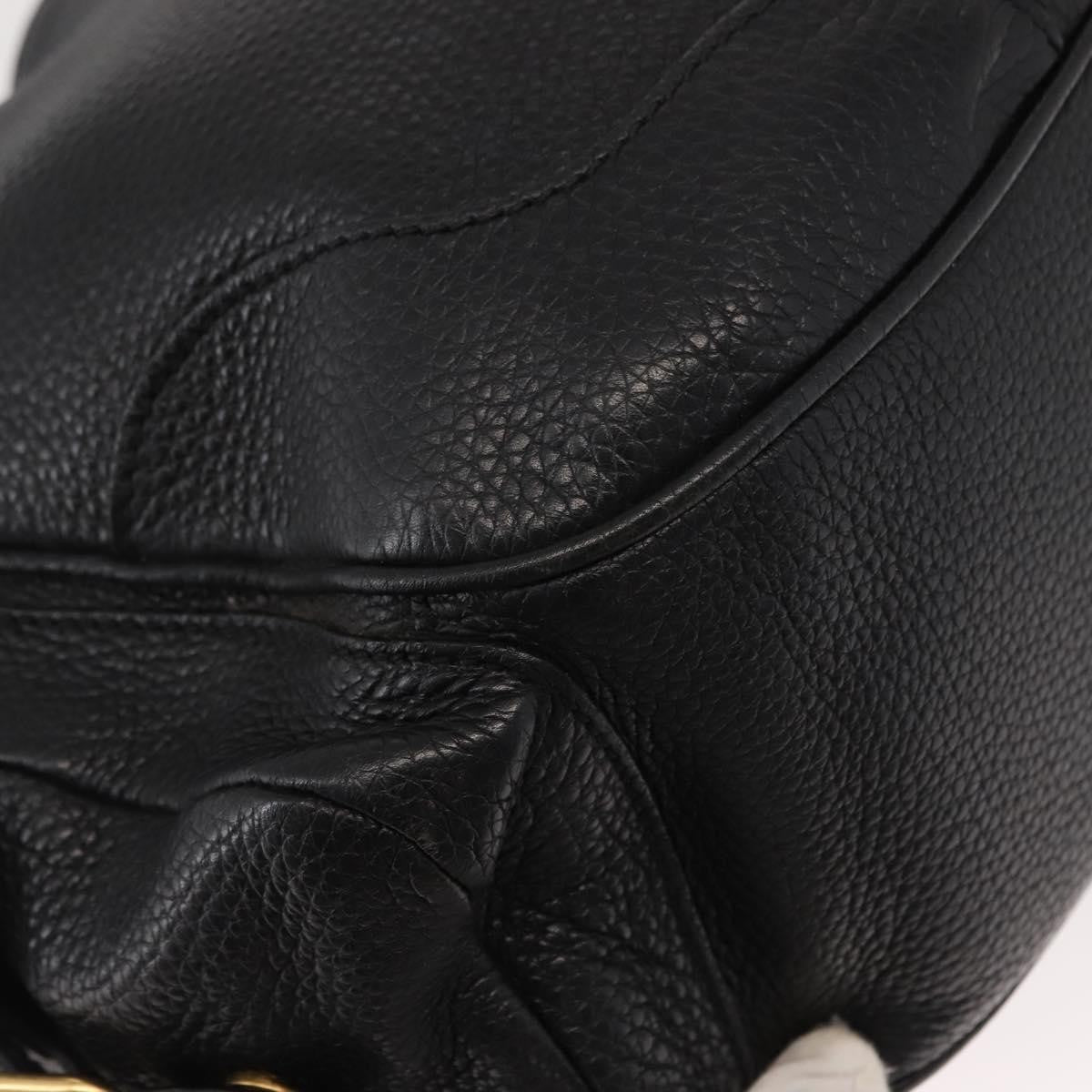 Prada Side Pocket Hobo Vitello Daino, BLACK, LEATHER, Shoulder bag