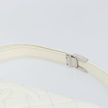 Chanel Vintage Timeless CC Adjustable Shoulder Bag Quilted Calfskin, White, Leather, Shoulder Bag