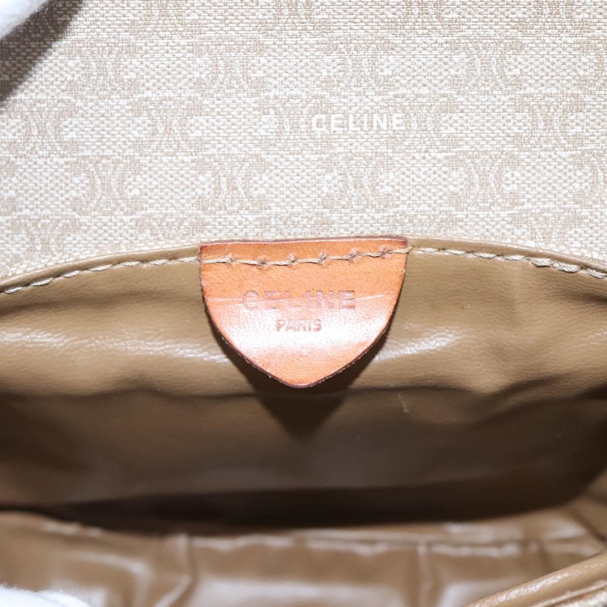 Celine Macadam Shoulder Bag PVC Leather, BEIGE, PVC, Shoulder bag