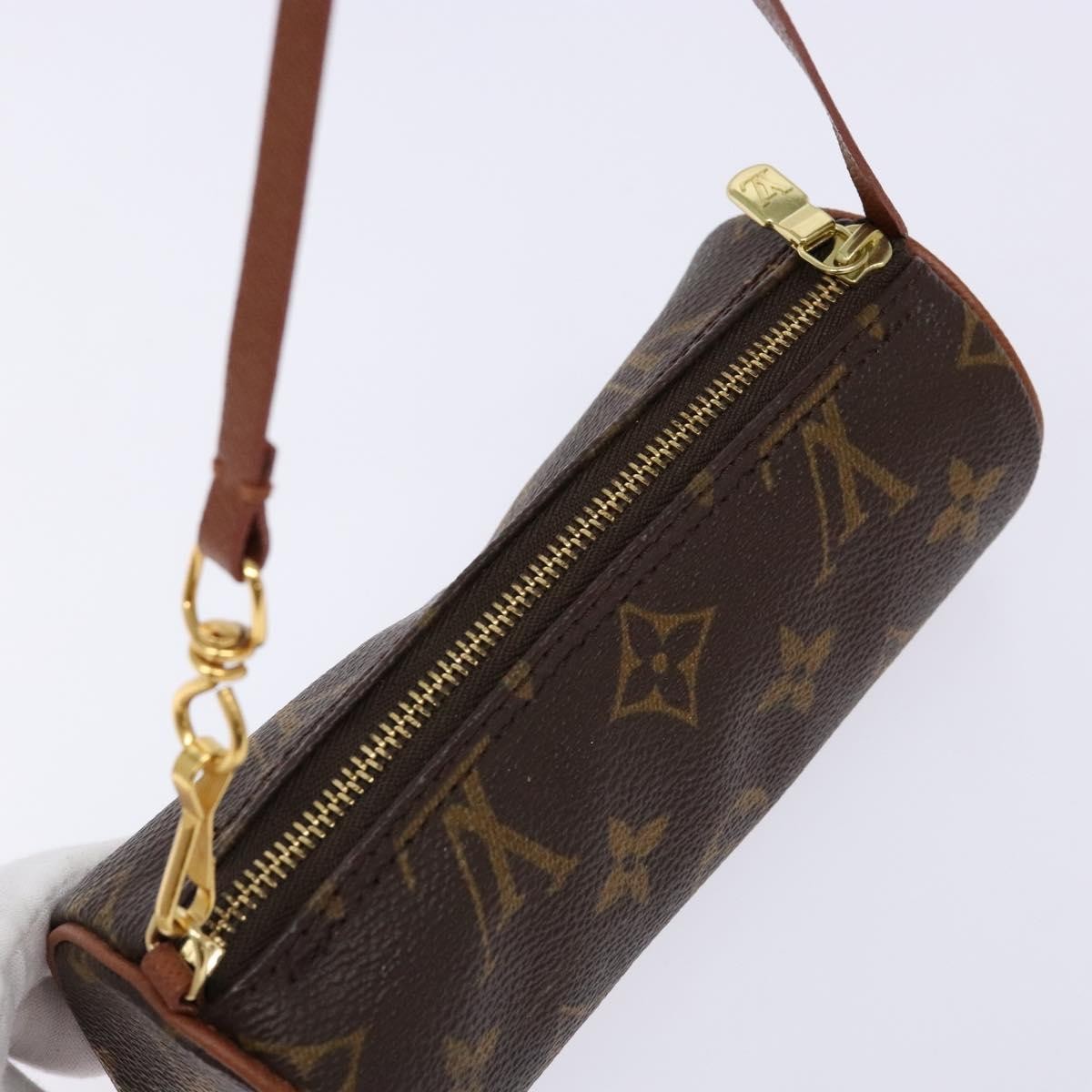 Louis Vuitton Papillon Pochette Monogram Canvas, BROWN, CANVAS, Handbag