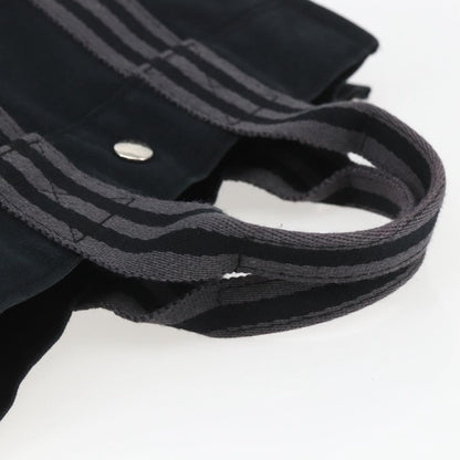 Hermes Fourre Tout Tote Canvas, BLACK, CANVAS, Tote bag
