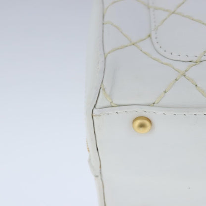 Chanel Surpique Zip Around Satchel Quilted Leather, WHITE, LEATHER, Handbag