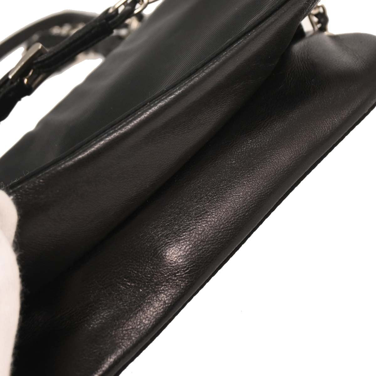Prada Double Zip Crossbody Bag Tessuto, BLACK, NYLON, Shoulder bag