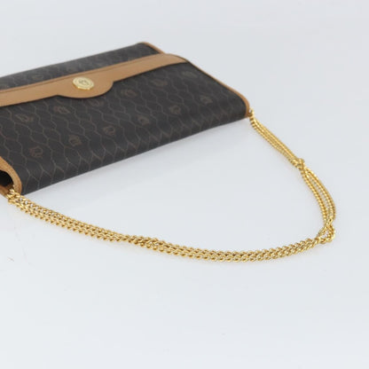 Christian Dior Vintage Honeycomb chain Canvas, BLACK, CANVAS, Shoulder bag