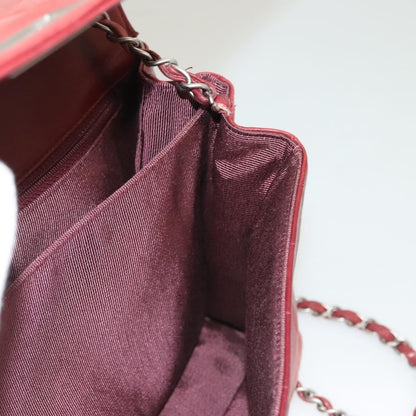 Chanel Chocolate Bar Reissue Flap Bag Lambskin, RED, LEATHER, Handbag