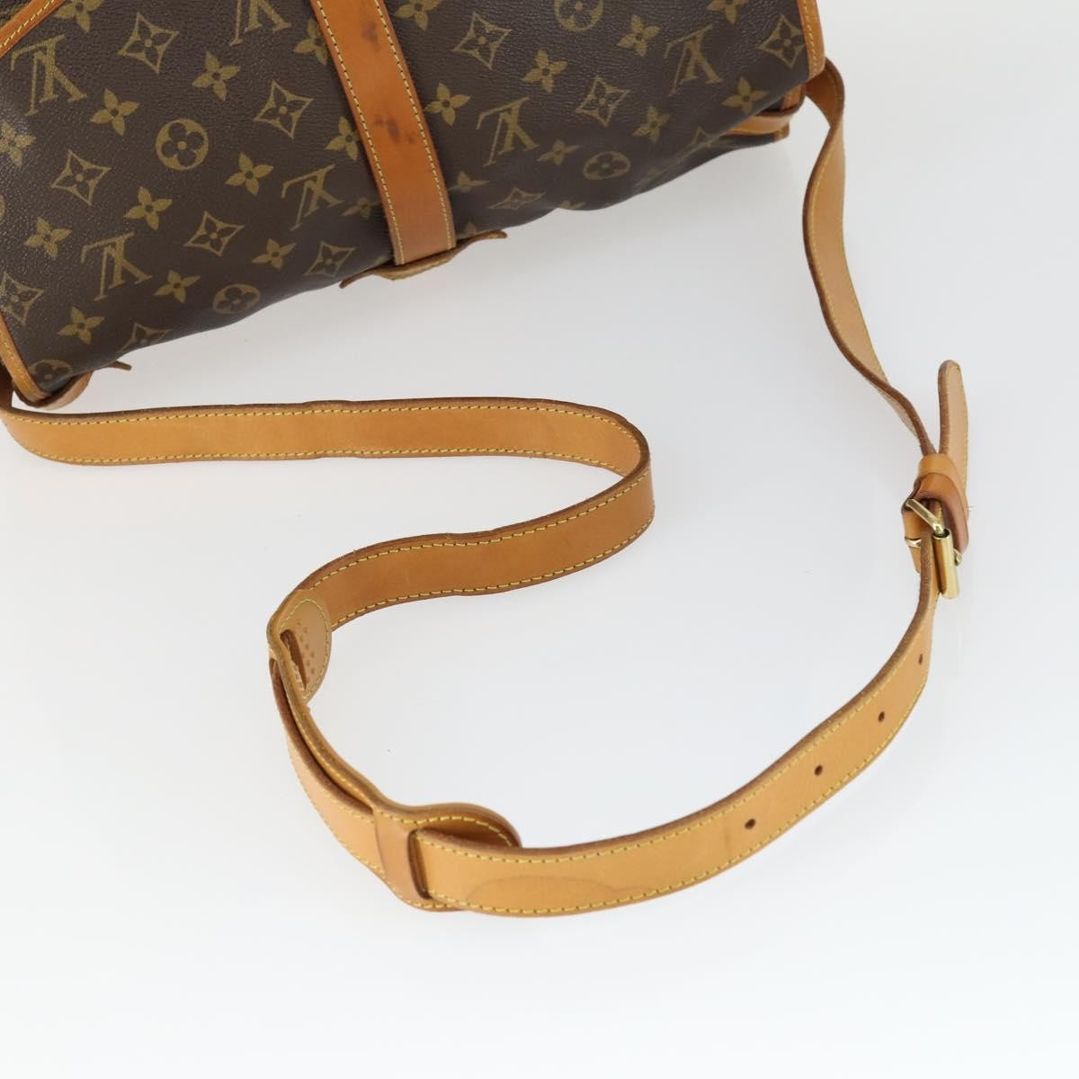 Louis Vuitton Saumur Handbag Monogram Canvas, BROWN, CANVAS, Shoulder bag