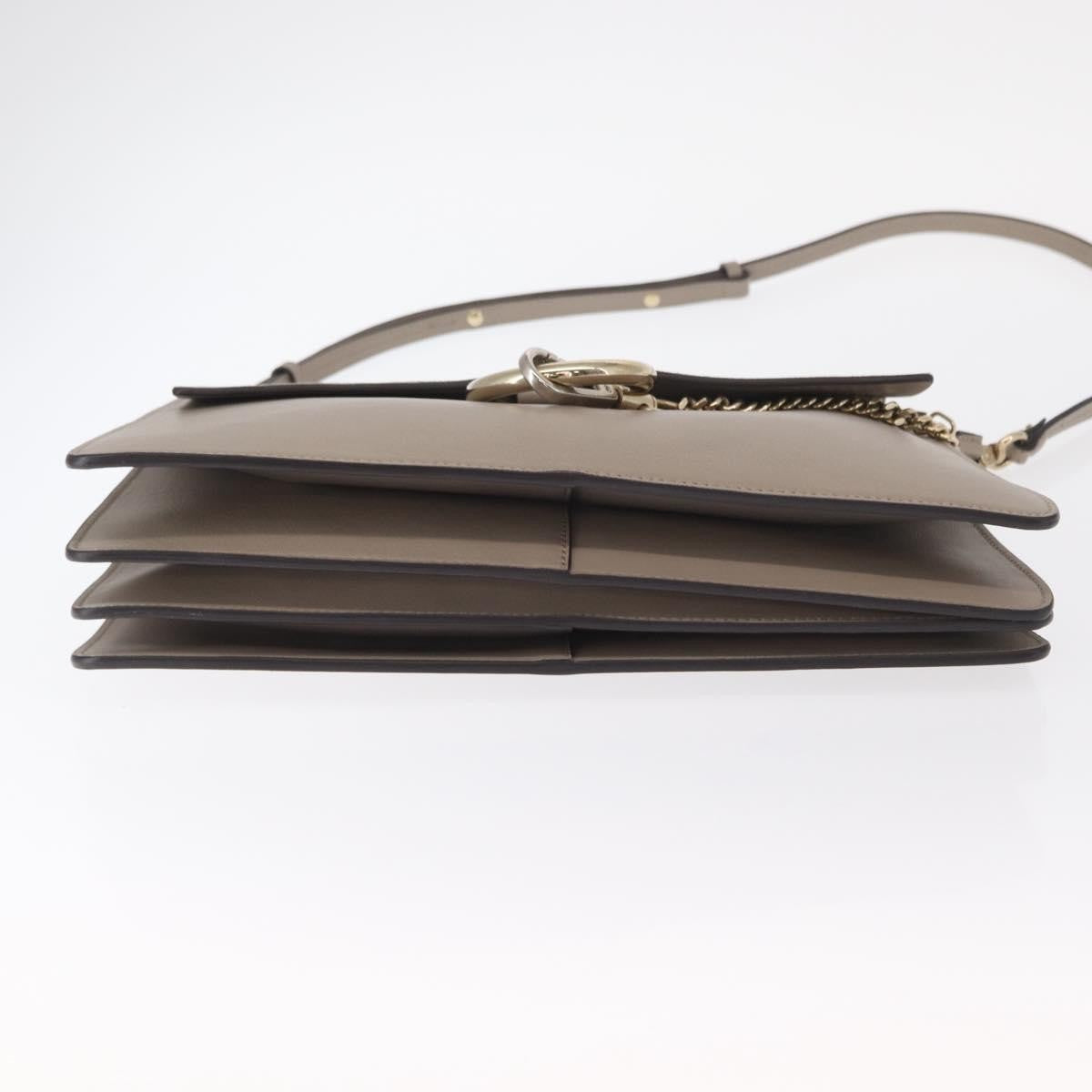 Chloe Faye Shoulder Bag Leather and Suede, BEIGE, SUEDE, Shoulder bag