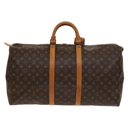 Louis Vuitton Keepall Bag Monogram Canvas, BROWN, CANVAS, Travel bag