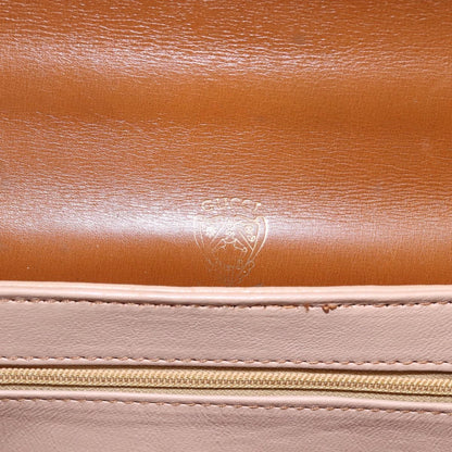 Gucci Vintage Handbag Leather, BROWN, LEATHER, Handbag