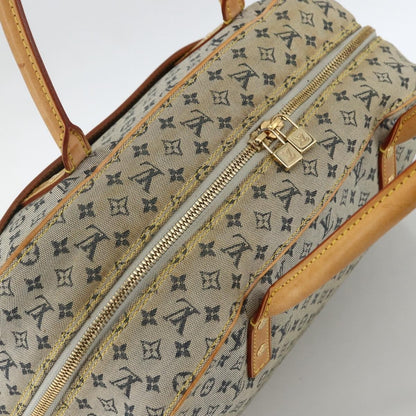 Louis Vuitton Marie Handbag Mini Lin, BLUE, CANVAS, Handbag