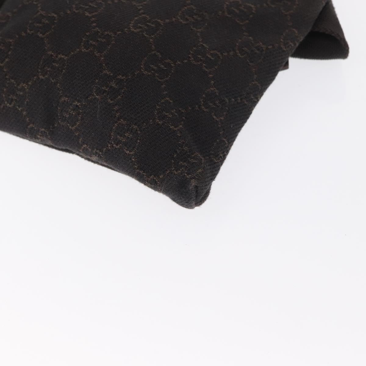 Gucci Vintage Double Belt Bag GG Canvas with Leather, BROWN, CANVAS, Clutche & pouche
