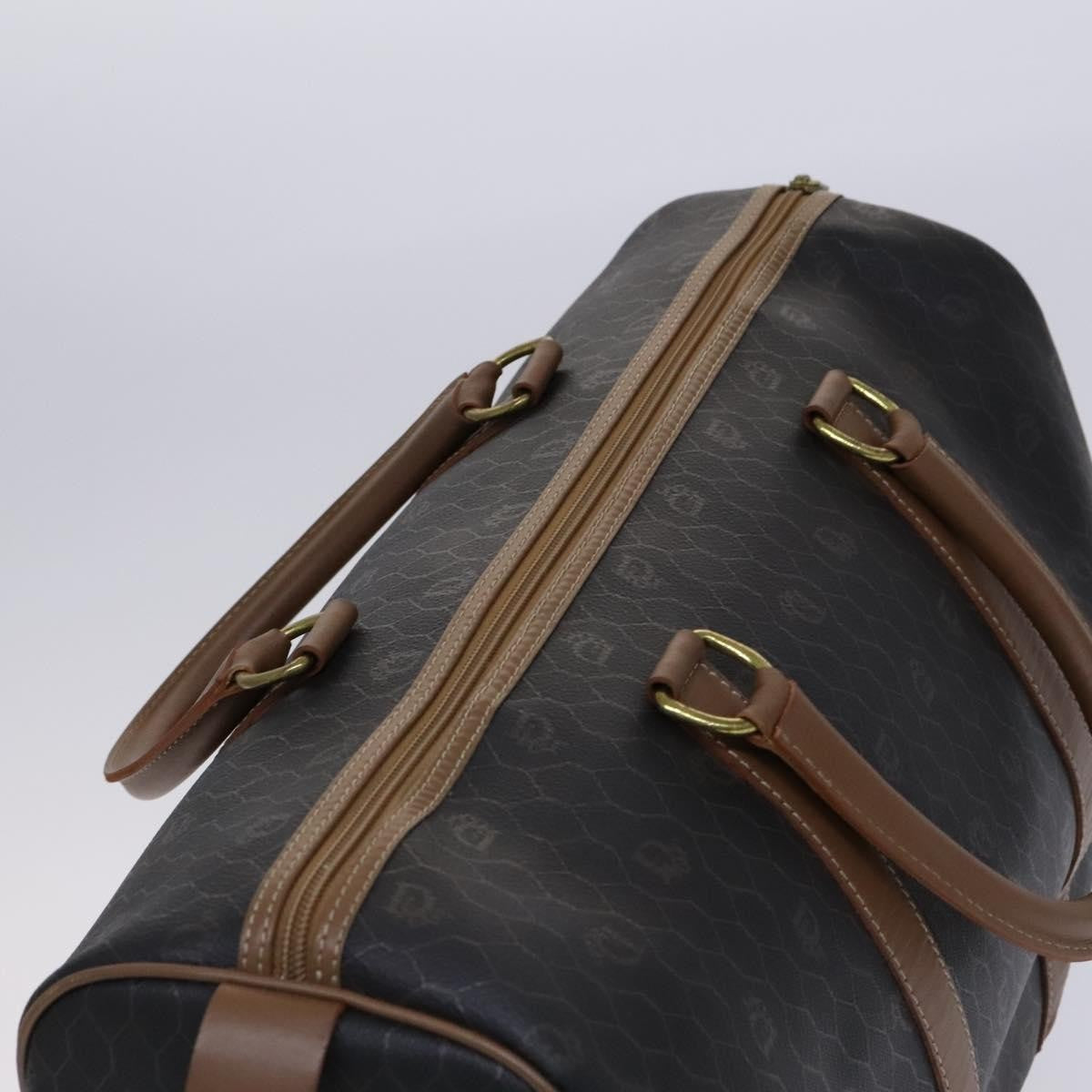 Christian Dior Vintage Honeycomb Handbag Canvas Leather, BLACK, CANVAS, Handbag