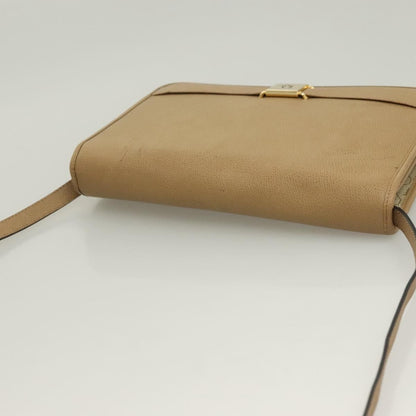 Christian Dior Vintage Honeycomb Shoulder Bag Leather, BEIGE, LEATHER, Shoulder bag