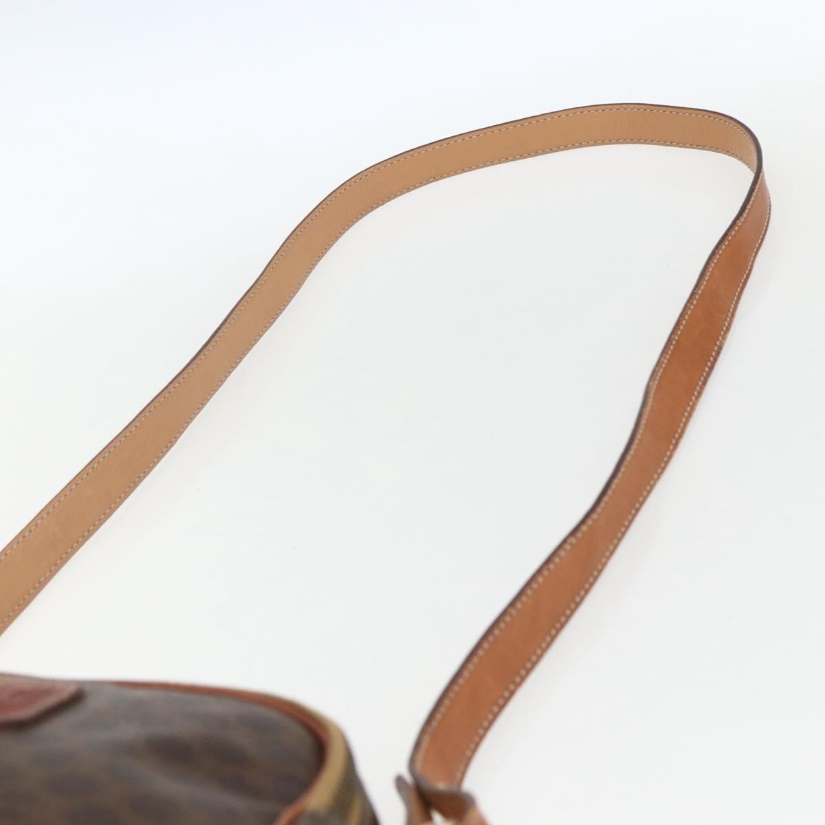 Celine Vintage Macadam Handbag Canvas and Leather, BROWN, CANVAS, Shoulder bag