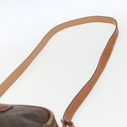 Celine Vintage Macadam Handbag Canvas and Leather, BROWN, CANVAS, Shoulder bag