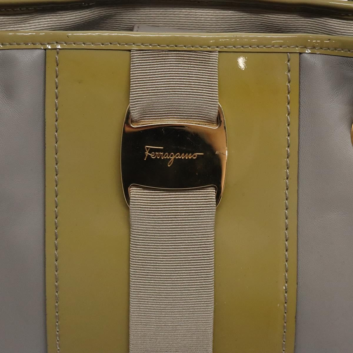Salvatore Ferragamo Vala Handbag Leather, GRAY, LEATHER, Handbag