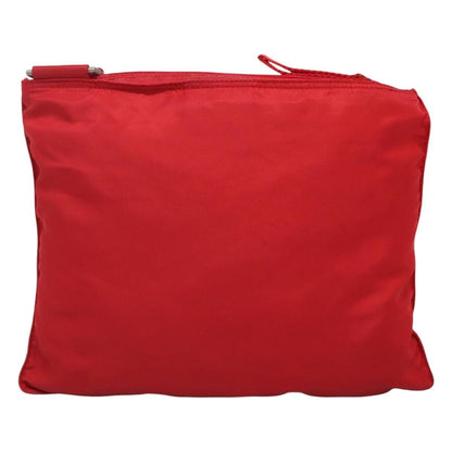 Prada Zip Top Messenger Bag Tessuto, RED, NYLON, Shoulder bag