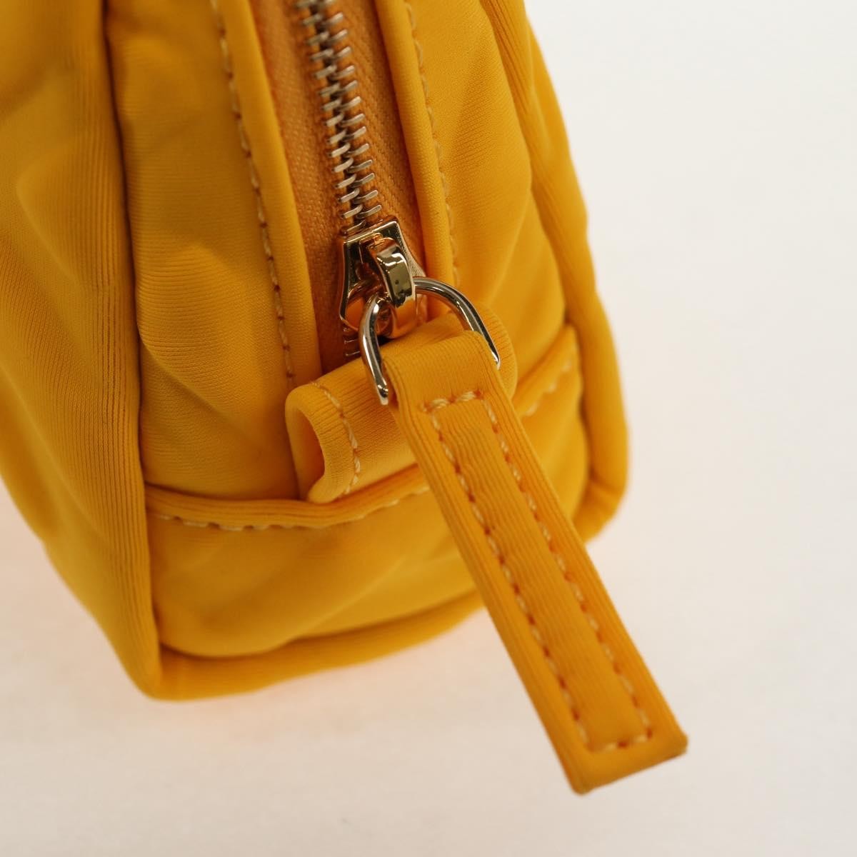 Fendi FF Logo Pouch Nylon, GOLD, NYLON, Clutche & pouche