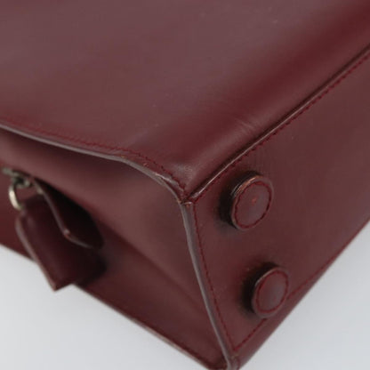 Prada Vintage Handbag Leather, BURGUNDY, LEATHER, Handbag
