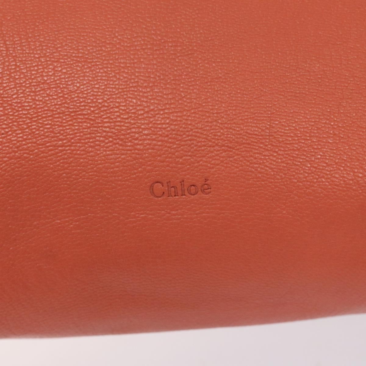 Chloe Dilan Tote Leather, ORANGE, LEATHER, Tote bag