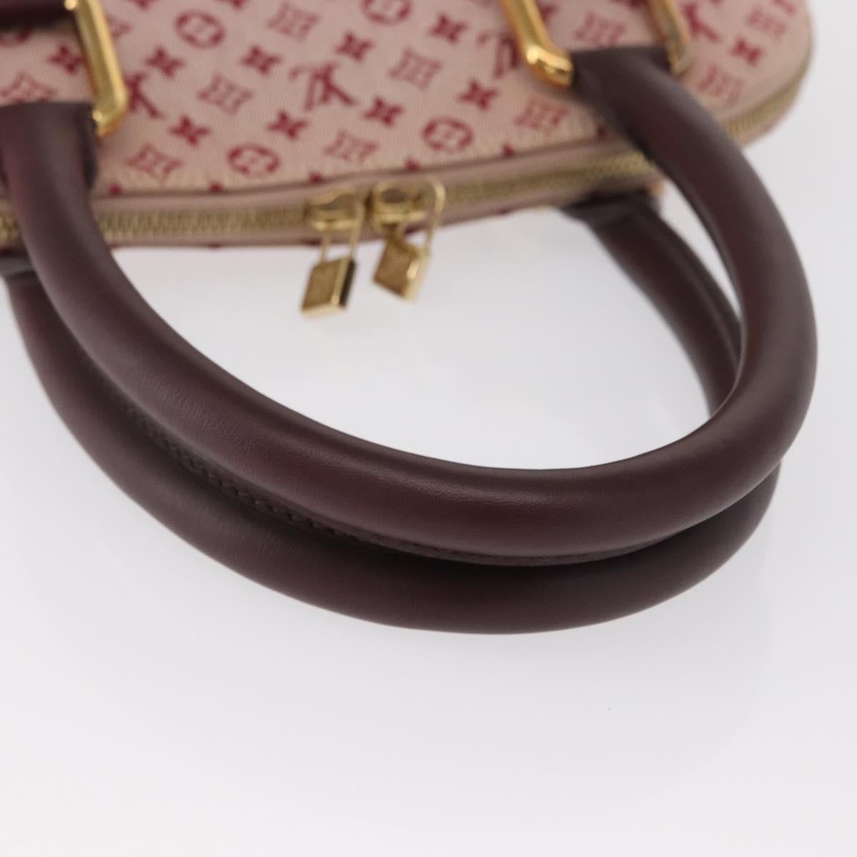 Louis Vuitton Alma Handbag Mini Lin Monogram, RED, CANVAS, Handbag