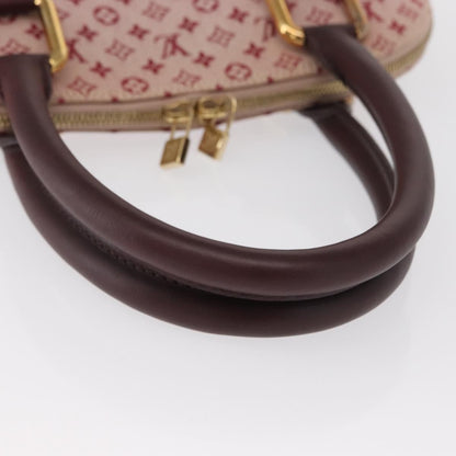 Louis Vuitton Alma Handbag Mini Lin Monogram, RED, CANVAS, Handbag